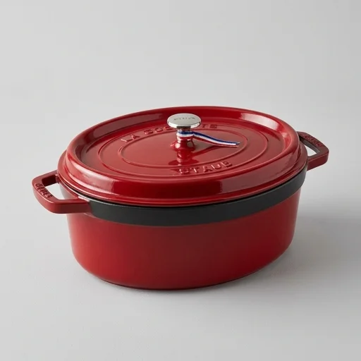 Staub Cast Iron Oval Cocotte view 3